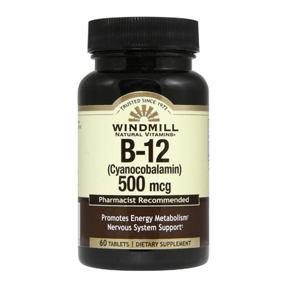 Windmill Natural Vitamin B-12 500 Mcg Tablets - 60 Ea